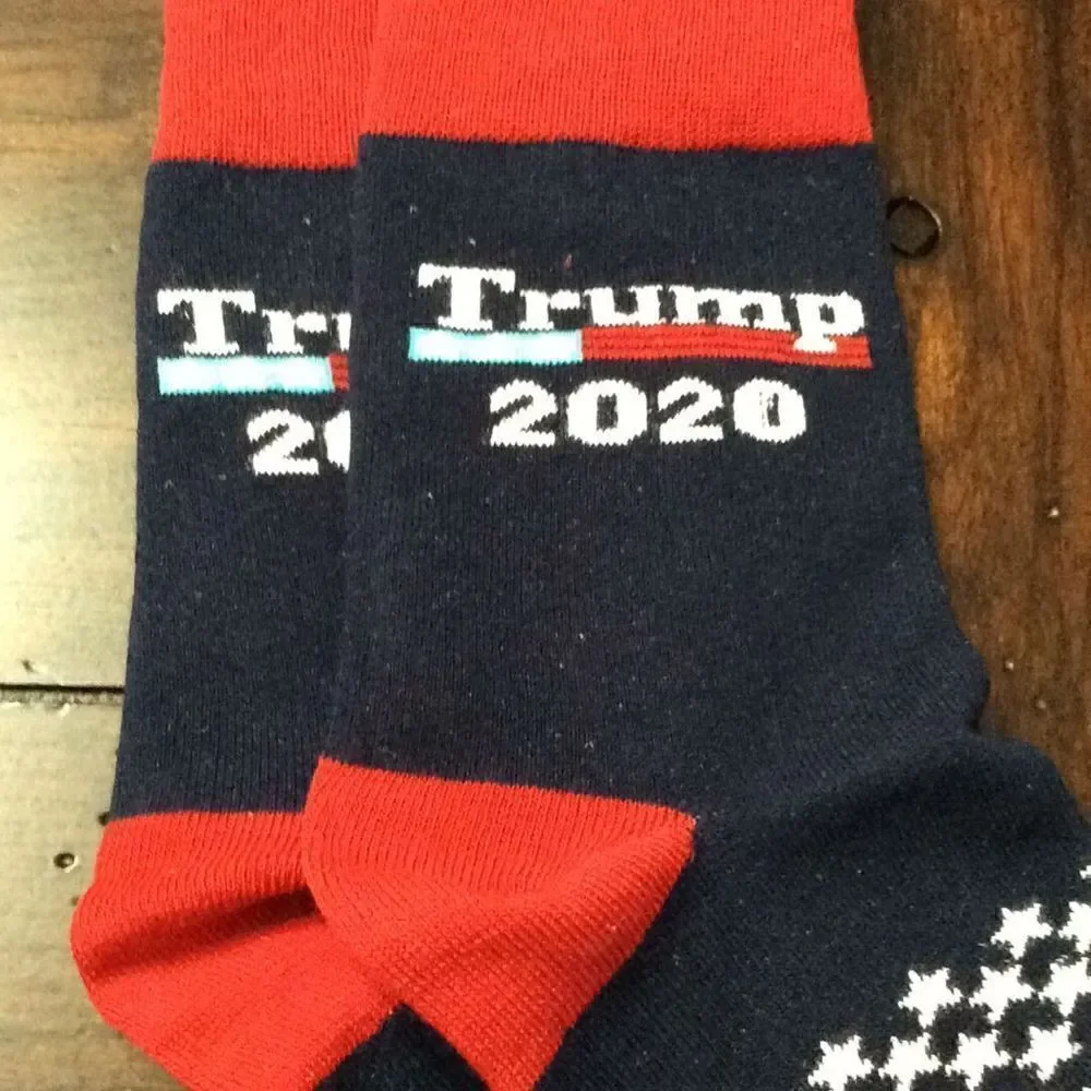 NEW Trump Socks Red White & Blue Stars & Stripes Great gift! Stocking stuffers
